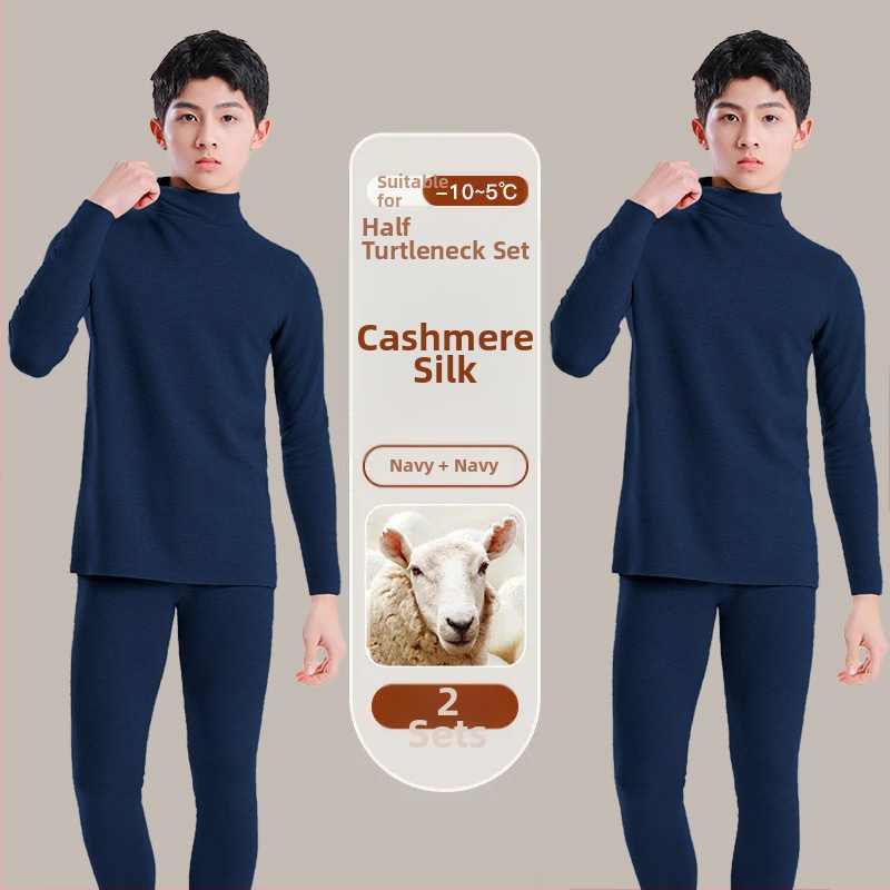 Tinejdžerski termalni set: gornji dio i hlače od vune, dugi rukavi, ekstra debela vuna