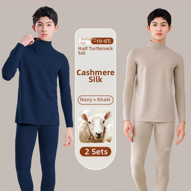 Tinejdžerski termalni set: gornji dio i hlače od vune, dugi rukavi, ekstra debela vuna