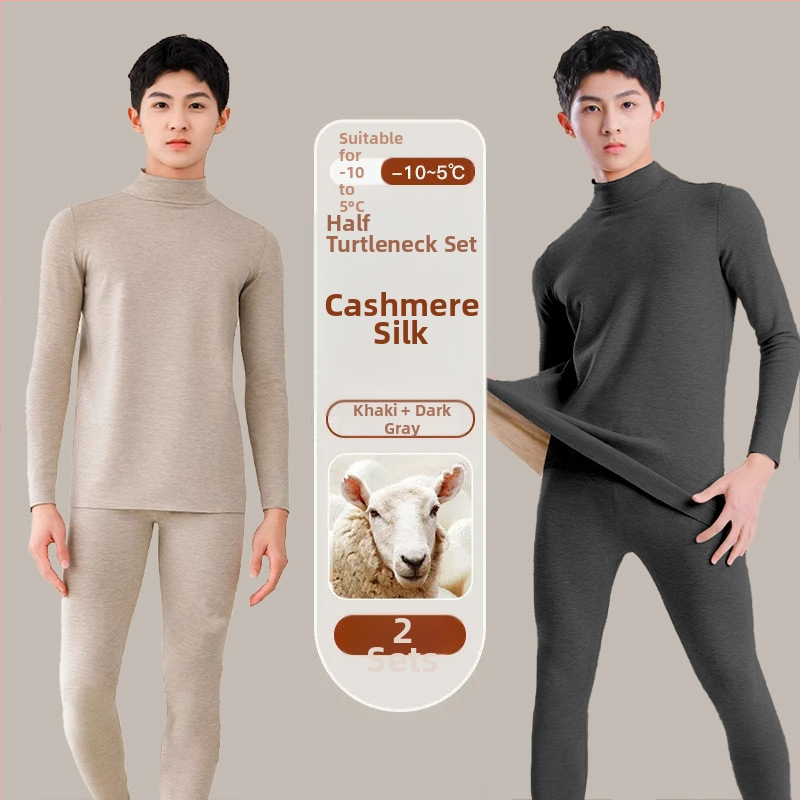 Tinejdžerski termalni set: gornji dio i hlače od vune, dugi rukavi, ekstra debela vuna