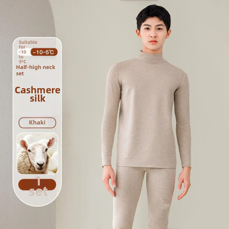 Tinejdžerski termalni set: gornji dio i hlače od vune, dugi rukavi, ekstra debela vuna