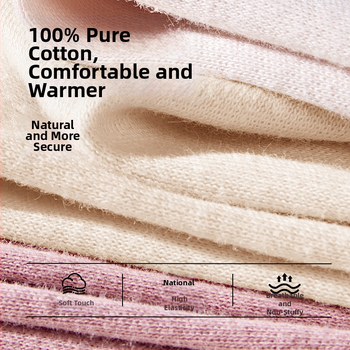 Moteriškos storos 100% medvilnės termines kelnes, vieno sluoksnio, išlaiko šilumą