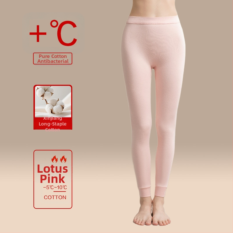 Moteriškos storos 100% medvilnės termines kelnes, vieno sluoksnio, išlaiko šilumą