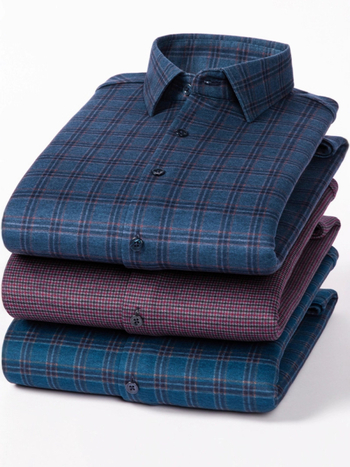 Meeste villane ruuduline särk, ruudukujuline krae, pikkade varrukatega (Talvine paksus; Polüester 71–80%)