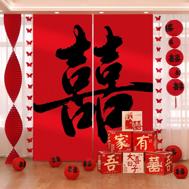 Esküvői reggeli köntös fotózáshoz és eljegyzési dekorációhoz – függő vászon falidekor (Anyag: Függő vászon; Importált: Nem; Márka: Kintoma; Kategória: Boldog szó)