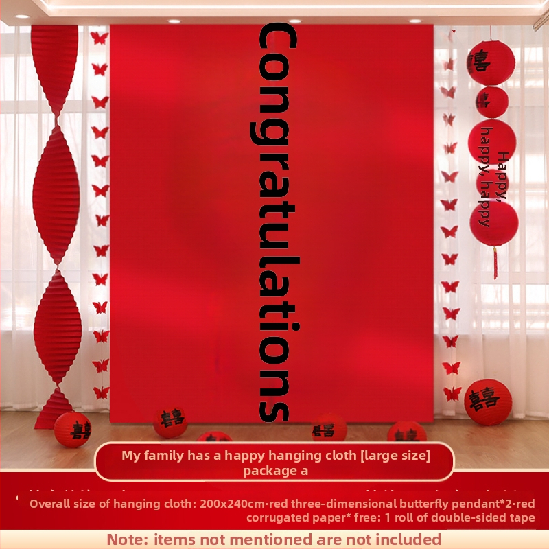 Esküvői reggeli köntös fotózáshoz és eljegyzési dekorációhoz – függő vászon falidekor (Anyag: Függő vászon; Importált: Nem; Márka: Kintoma; Kategória: Boldog szó)