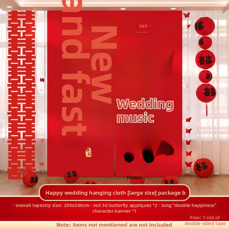 Esküvői reggeli köntös fotózáshoz és eljegyzési dekorációhoz – függő vászon falidekor (Anyag: Függő vászon; Importált: Nem; Márka: Kintoma; Kategória: Boldog szó)