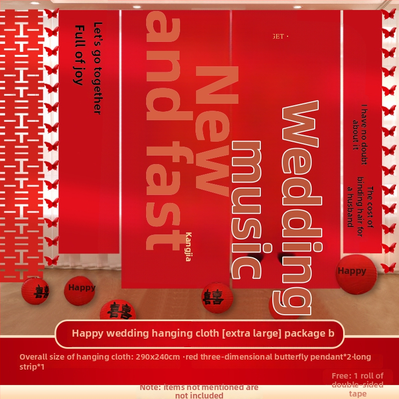 Esküvői reggeli köntös fotózáshoz és eljegyzési dekorációhoz – függő vászon falidekor (Anyag: Függő vászon; Importált: Nem; Márka: Kintoma; Kategória: Boldog szó)