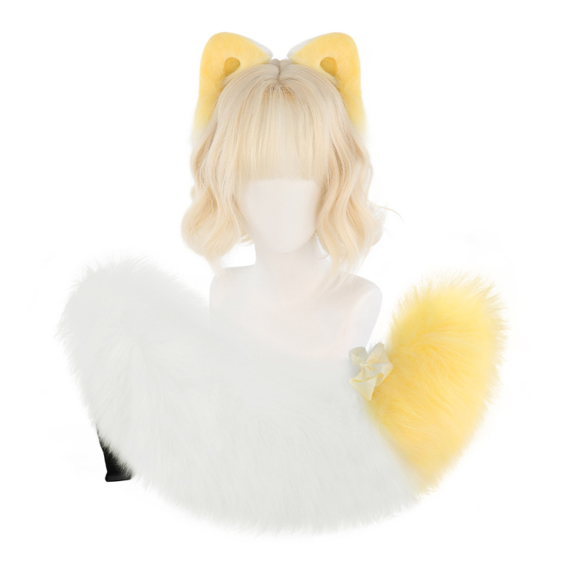 Cosplay set za uši životinja i rep - pliš, ručno izrađeno, slatki dodaci za uši i rep (Brend Junpeng; Dobna skupina: odrasli; Godina sezone: proljeće 2025; Kategorija opskrbe: Spot goods)