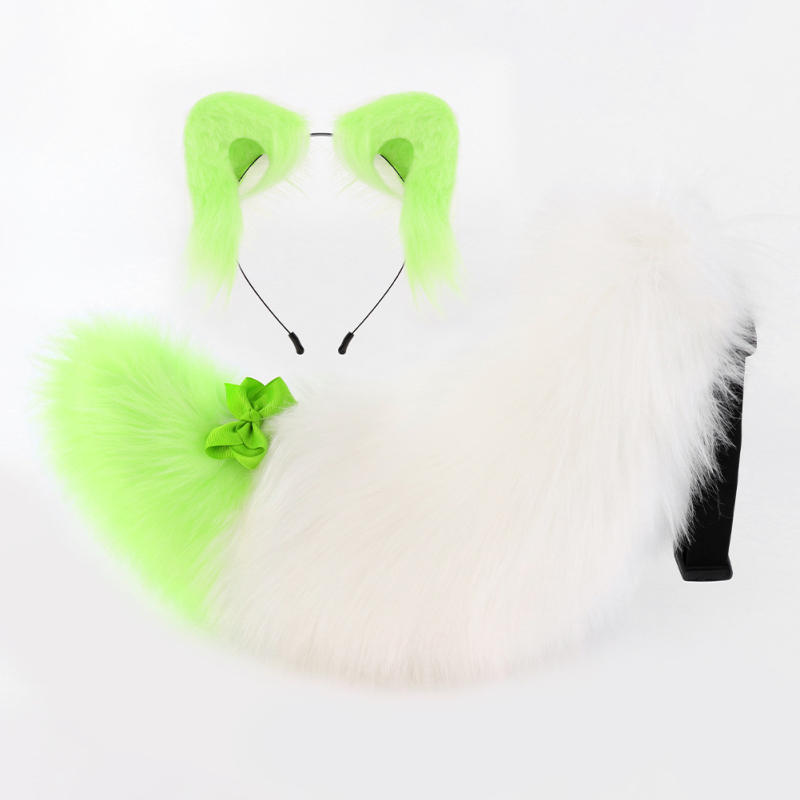 Cosplay set za uši životinja i rep - pliš, ručno izrađeno, slatki dodaci za uši i rep (Brend Junpeng; Dobna skupina: odrasli; Godina sezone: proljeće 2025; Kategorija opskrbe: Spot goods)