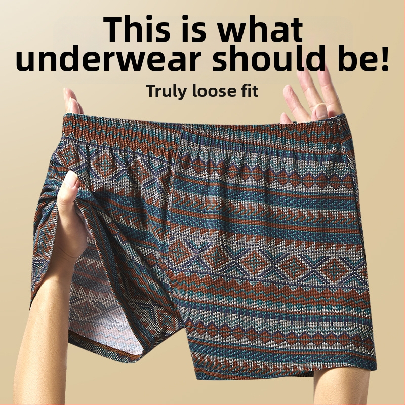 Pánske bavlnené boxerky s strednou taliou, priedušné, rýchloschnúce, 90–95% bavlny, geometrický/gradientný/vĺnity vzor