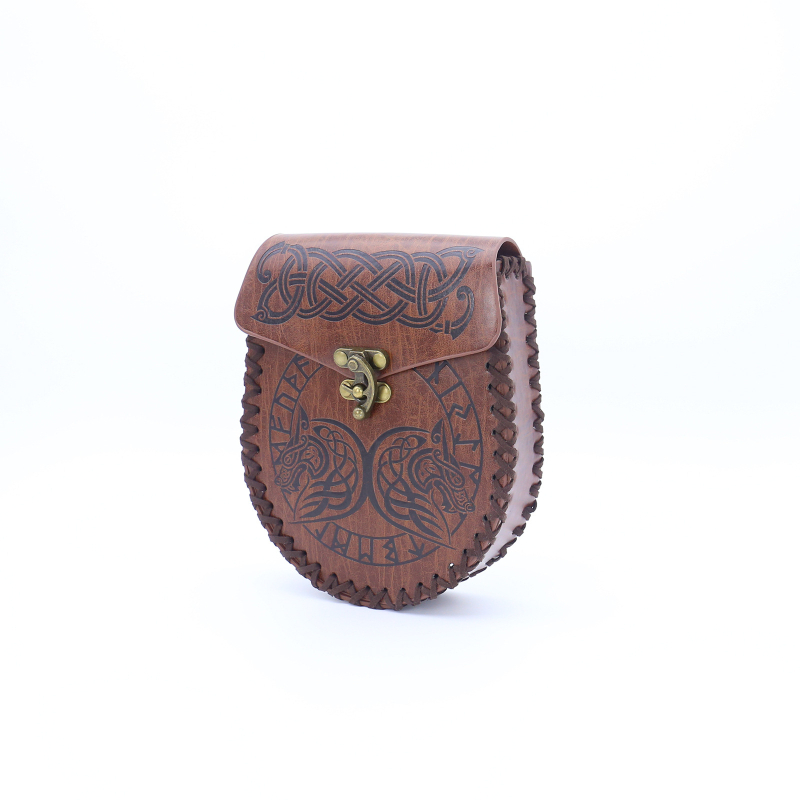 Srednjovjekovni viteški pojas s džepom - vikingski vintage cosplay dodatak za Halloween (Odrasli, 235 g, Ljeto 2024, Ficino)