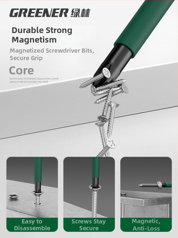 Skrutkovač s krížovou hlavou pre elektrikárov, plastová rukoväť