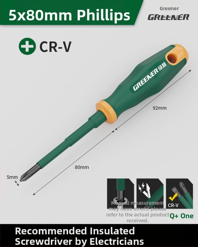 Κατσαβίδι με σταυροειδή κεφαλή για ηλεκτρολόγους, πλαστική λαβή