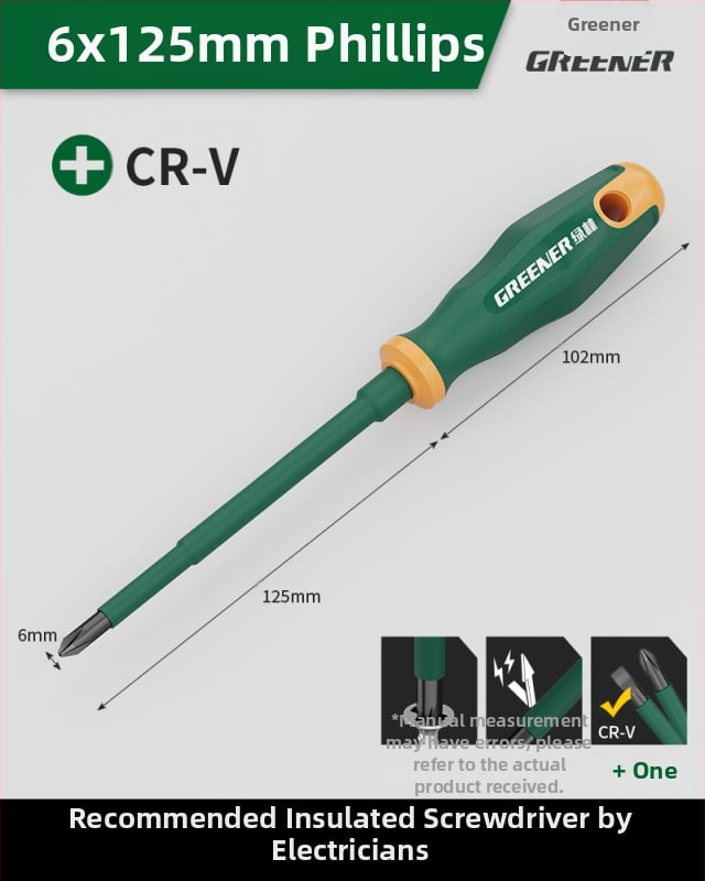 Κατσαβίδι με σταυροειδή κεφαλή για ηλεκτρολόγους, πλαστική λαβή