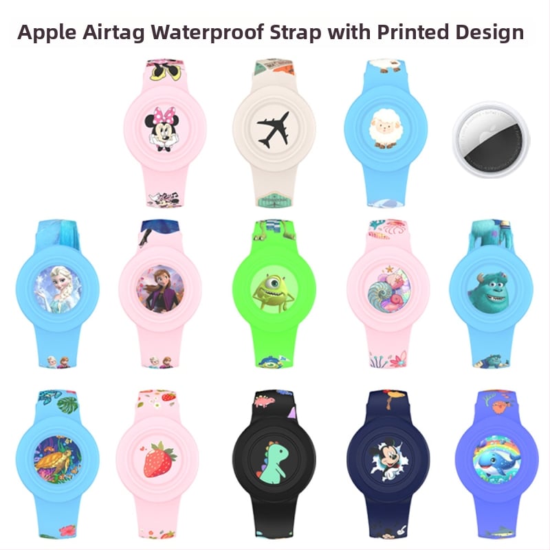 Κάλυμμα λουριού από σιλικόνη για Apple AirTag – Αδιάβροχο, χαριτωμένο στυλ κινούμενο σχέδιο, χύτευση με έγχυση, σειρά Waterproof Strap Cover, μοντέλο Waterproof Strap Cover