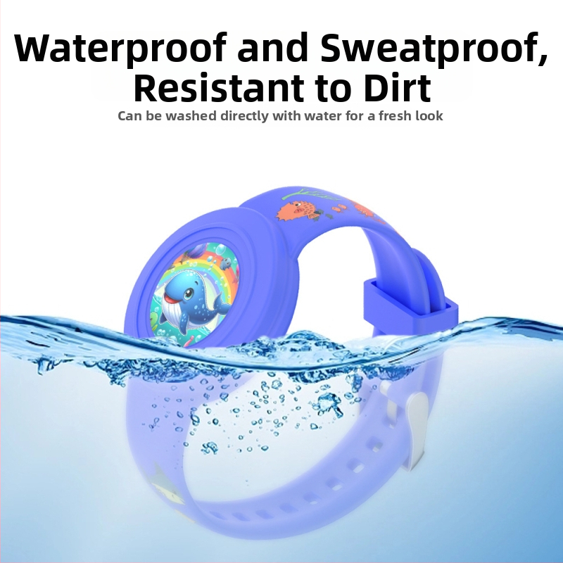 Silikoonist veekindel rihm-kaitse Apple AirTagi jaoks – armas multikas stiil, süstimise vormimine, seeria Waterproof Strap Cover, mudel Waterproof Strap Cover