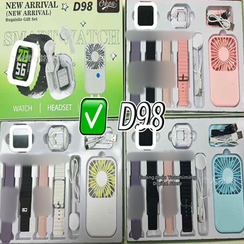 Smartwatch D96/D97/D98/D99 Plus s više stilova silikonskih narukvica, TFT zaslon, Bluetooth pozivi, pametni podsjetnici, bežično punjenje, kompatibilan s iOS