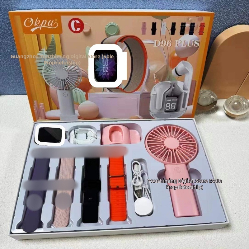 Smartwatch D96/D97/D98/D99 Plus s više stilova silikonskih narukvica, TFT zaslon, Bluetooth pozivi, pametni podsjetnici, bežično punjenje, kompatibilan s iOS