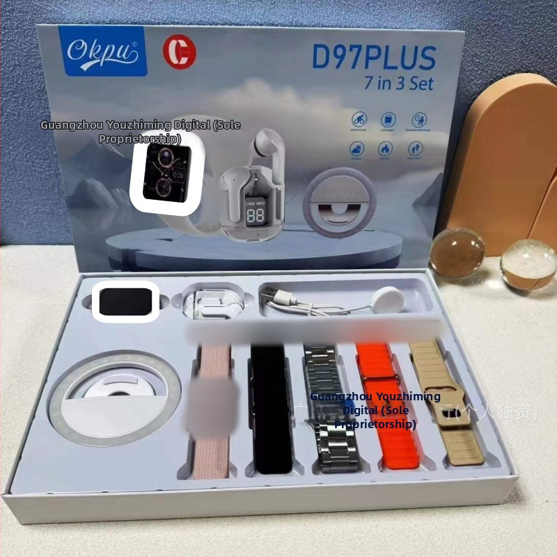 Smartwatch D96/D97/D98/D99 Plus s više stilova silikonskih narukvica, TFT zaslon, Bluetooth pozivi, pametni podsjetnici, bežično punjenje, kompatibilan s iOS