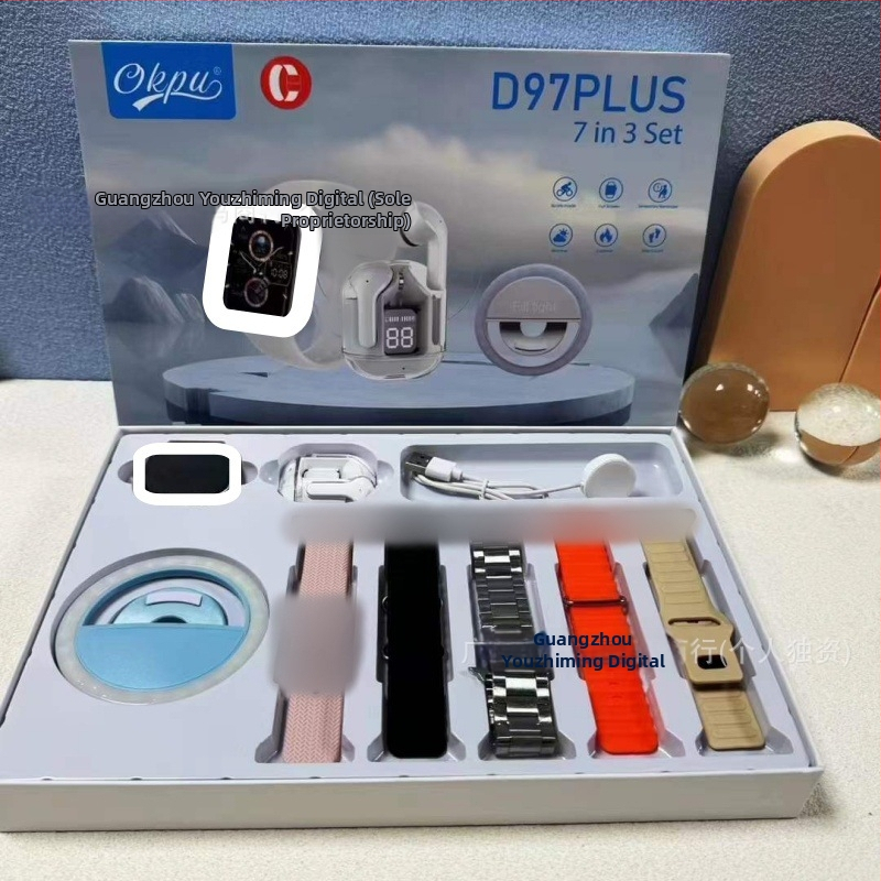 Smartwatch D96/D97/D98/D99 Plus s više stilova silikonskih narukvica, TFT zaslon, Bluetooth pozivi, pametni podsjetnici, bežično punjenje, kompatibilan s iOS