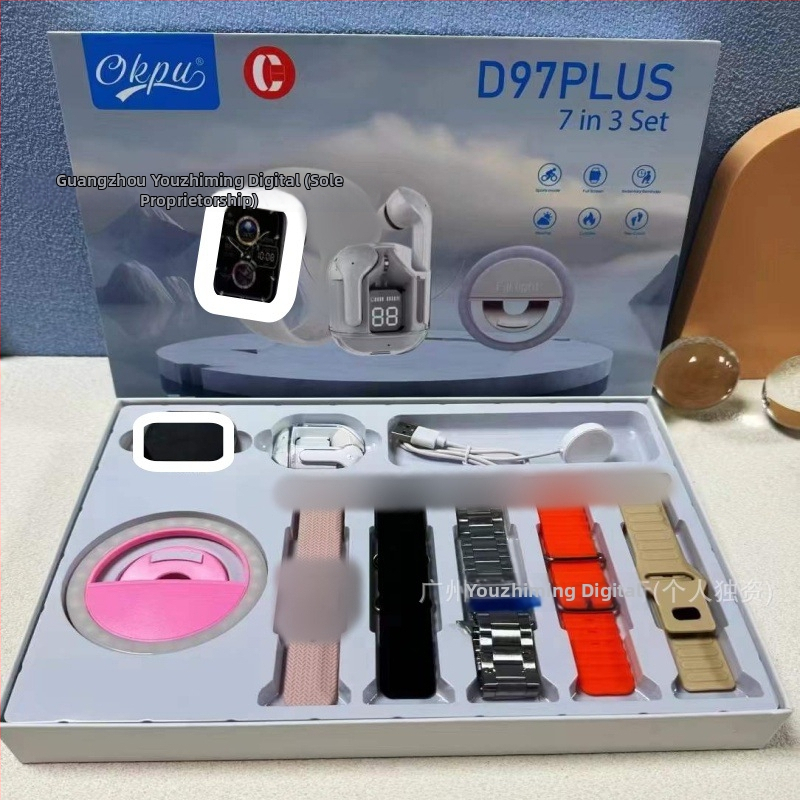 Smartwatch D96/D97/D98/D99 Plus s više stilova silikonskih narukvica, TFT zaslon, Bluetooth pozivi, pametni podsjetnici, bežično punjenje, kompatibilan s iOS