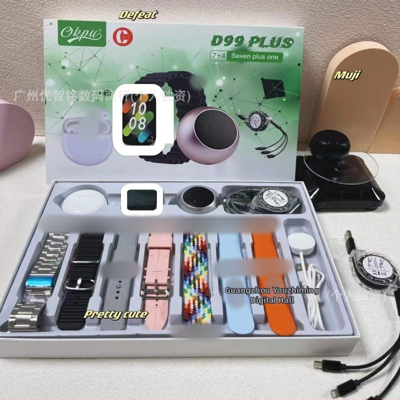 Smartwatch D96/D97/D98/D99 Plus s više stilova silikonskih narukvica, TFT zaslon, Bluetooth pozivi, pametni podsjetnici, bežično punjenje, kompatibilan s iOS