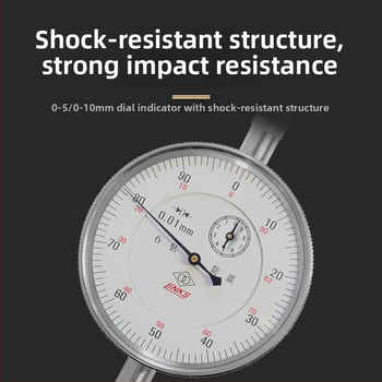 Dial indikátor s magnetickou základňou, odolný voči nárazom, rozsah 0-1-3-5-10-30-50, GB1219-2008, značka Ha Amount