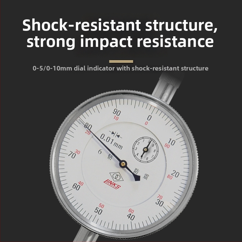 Dial indikátor s magnetickou základňou, odolný voči nárazom, rozsah 0-1-3-5-10-30-50, GB1219-2008, značka Ha Amount