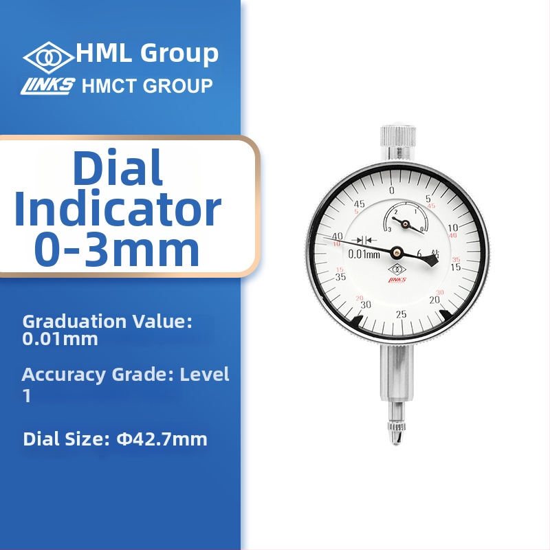 Dial indikátor s magnetickou základňou, odolný voči nárazom, rozsah 0-1-3-5-10-30-50, GB1219-2008, značka Ha Amount