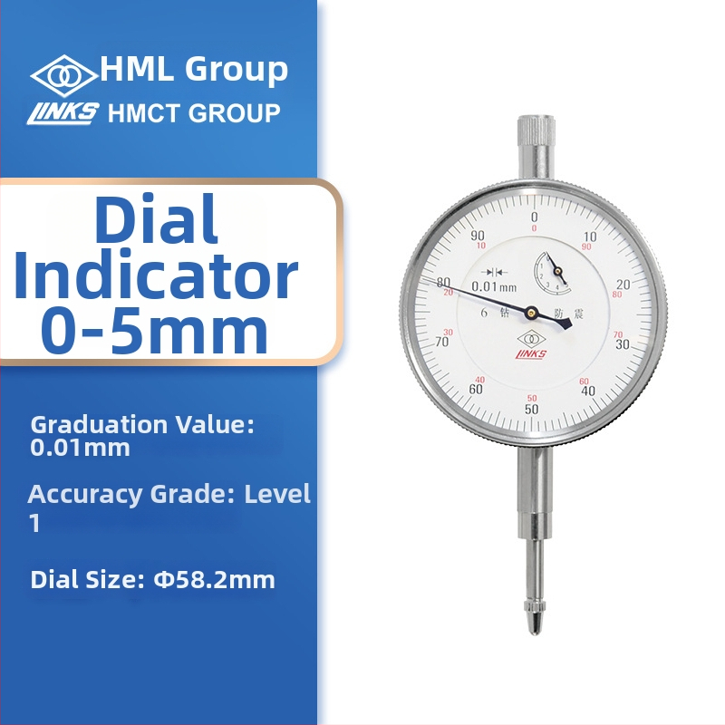 Dial indikátor s magnetickou základňou, odolný voči nárazom, rozsah 0-1-3-5-10-30-50, GB1219-2008, značka Ha Amount