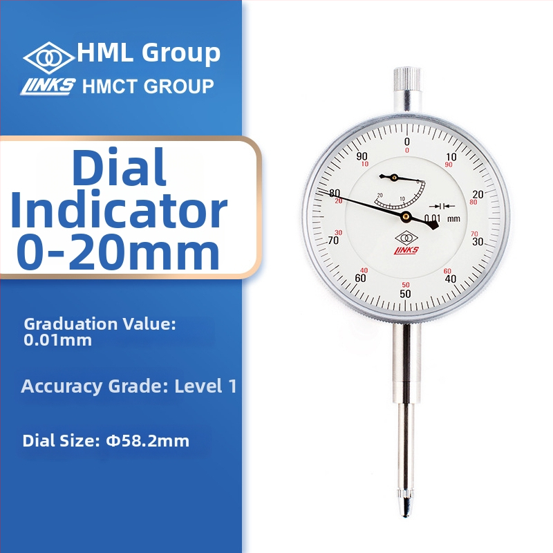 Dial indikátor s magnetickou základňou, odolný voči nárazom, rozsah 0-1-3-5-10-30-50, GB1219-2008, značka Ha Amount