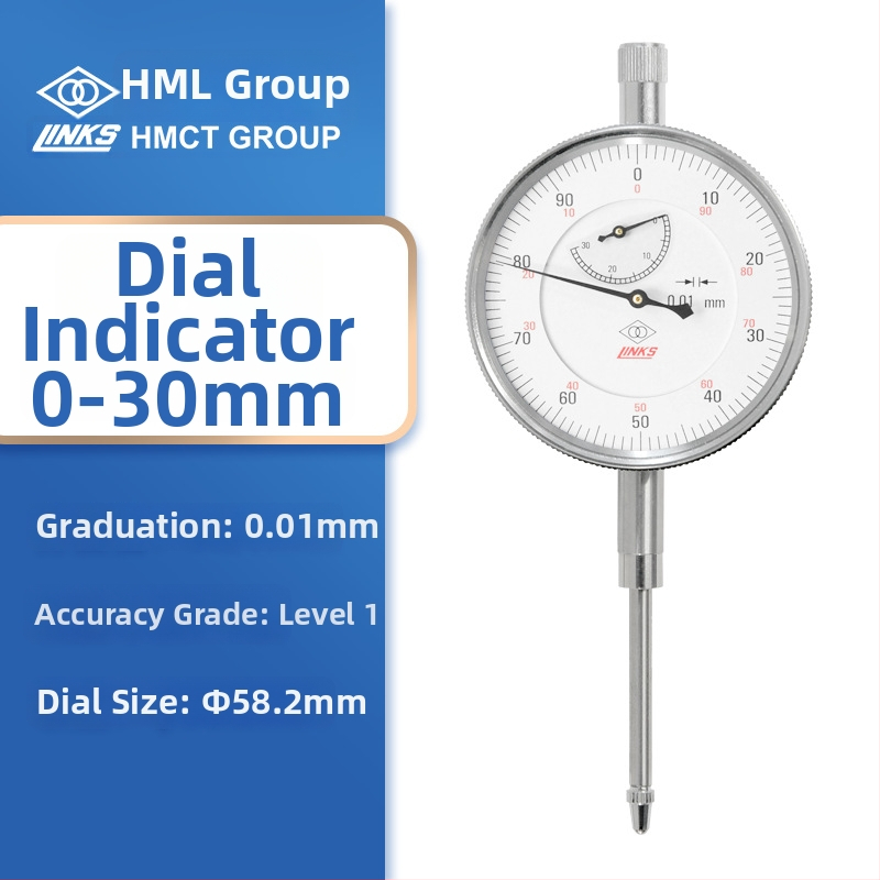 Dial indikátor s magnetickou základňou, odolný voči nárazom, rozsah 0-1-3-5-10-30-50, GB1219-2008, značka Ha Amount