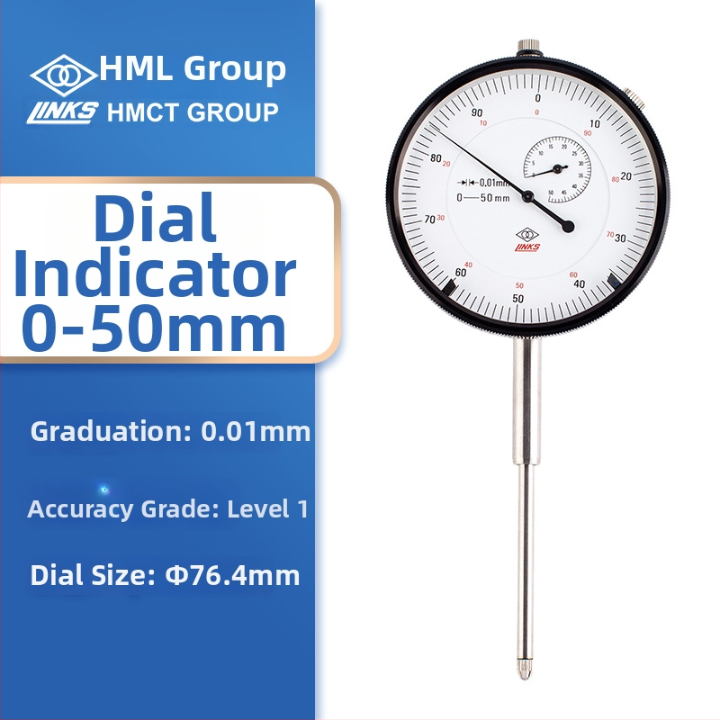 Dial indikátor s magnetickou základňou, odolný voči nárazom, rozsah 0-1-3-5-10-30-50, GB1219-2008, značka Ha Amount