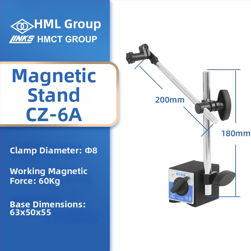 Dial indikátor s magnetickou základňou, odolný voči nárazom, rozsah 0-1-3-5-10-30-50, GB1219-2008, značka Ha Amount