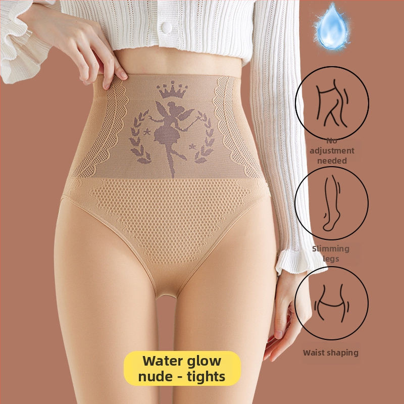 Колготки с подплатой от флис, висока талия, дебели, топли, нейлон-спандекс