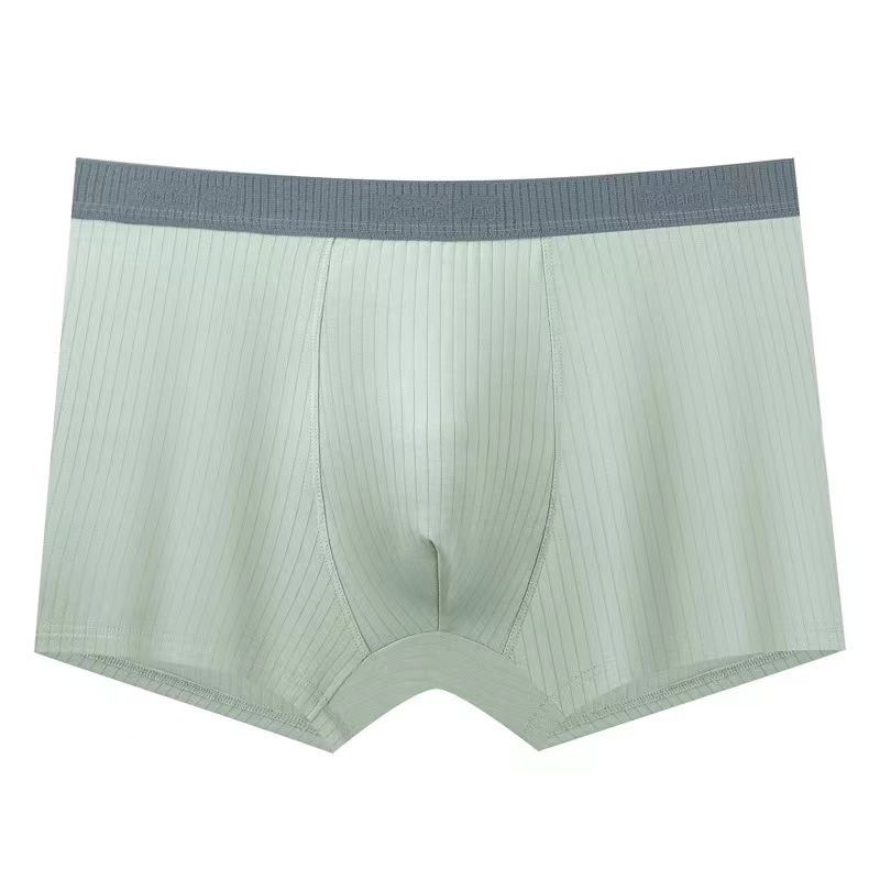 Muške pamuk bokserice, prozračne, pleteni materijal, srednji struk, jednobojni uzorak