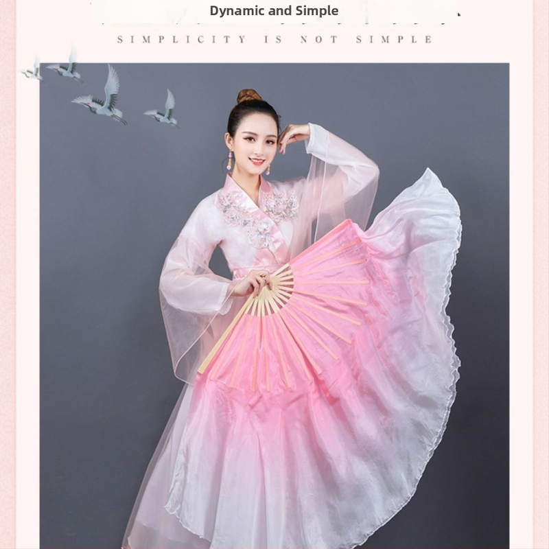 Yangko hodvábny tanečný fan - dlhý hodvábny fan na klasický čínsky tanec, dospelí, leto 2021