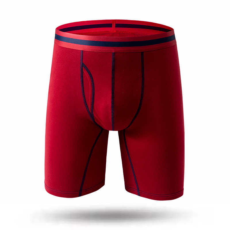Muške bokserice od pamuka, prozračne, srednje visine struka, jednobojni dizajn, glavni materijal 95% pamuk