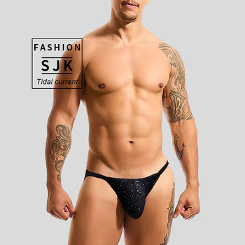 Muške briefs s G‑krojem, prozračni najlon (80–90%), U‑vrećica, niski struk, pleteni materijal