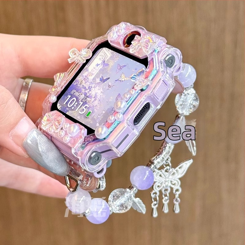 Beaded TPU remen za Little Genius pametni sat, 12 mm priključak, kompatibilan sa Z11, Z10, Z9 Mladi verzija, Z8A, Z7S, Z6S, Z6A