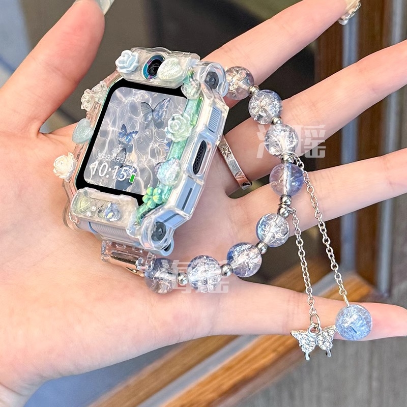 Beaded TPU remen za Little Genius pametni sat, 12 mm priključak, kompatibilan sa Z11, Z10, Z9 Mladi verzija, Z8A, Z7S, Z6S, Z6A