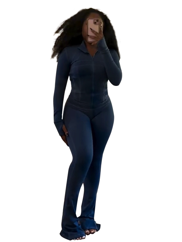 Костюм от две части с квилиран плат, дълги ръкави, едноцветен полиестер-спандекс, есен 2024, елегантен градски стил