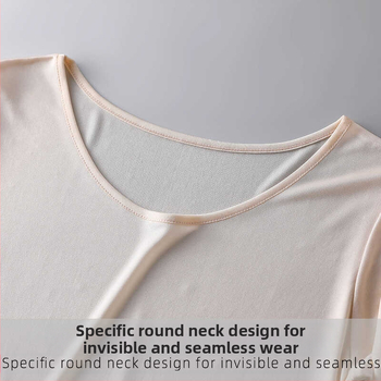 Ženski set od Mulberry svile: top s okruglim izrezom i 3/4 rukavima te hlače, ultra-tanki materijal 81–100 g/m², topao