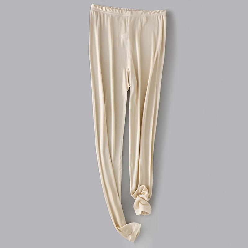 Ženski set od Mulberry svile: top s okruglim izrezom i 3/4 rukavima te hlače, ultra-tanki materijal 81–100 g/m², topao