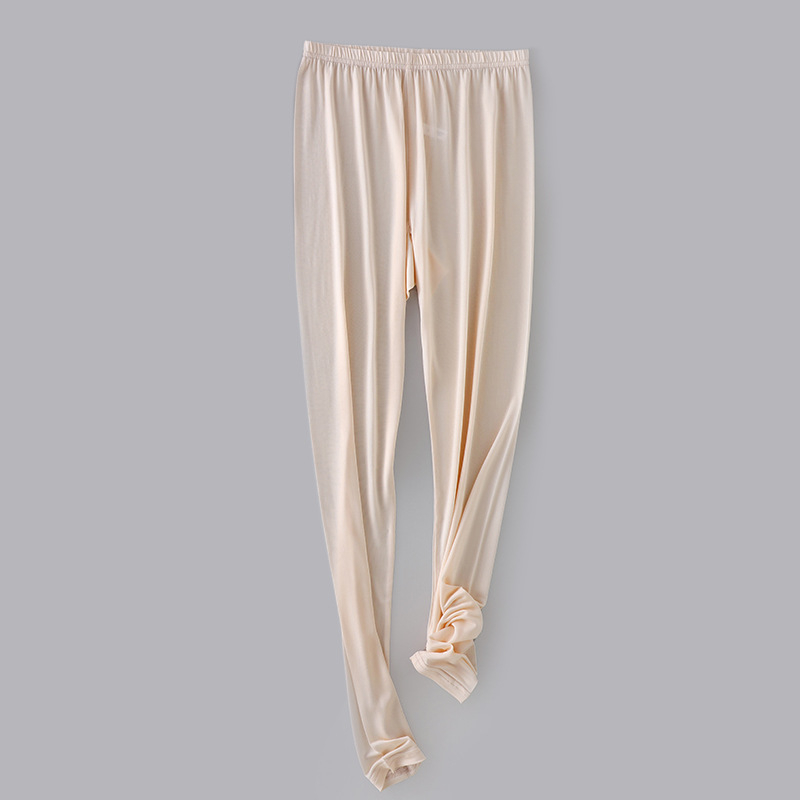 Ženski set od Mulberry svile: top s okruglim izrezom i 3/4 rukavima te hlače, ultra-tanki materijal 81–100 g/m², topao