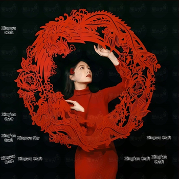 Novokórejský štýl papierových výrezov s šťastnými slovami pre výzdobu svadobnej spálne – Materiál: flokovaný textil; Import: Nie; Značka: Iné; Kategória: Šťastné slová