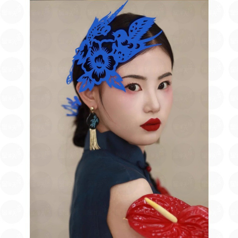 Új kínai stílusú papírvágott boldog szó matricák esküvői hálószobai dekorációhoz – Anyag: flockált szövet; Importálás: Nem; Márka: Egyéb; Kategória: Boldog szavak