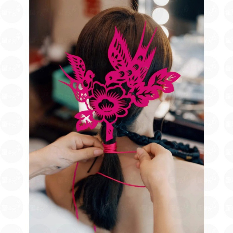 Új kínai stílusú papírvágott boldog szó matricák esküvői hálószobai dekorációhoz – Anyag: flockált szövet; Importálás: Nem; Márka: Egyéb; Kategória: Boldog szavak