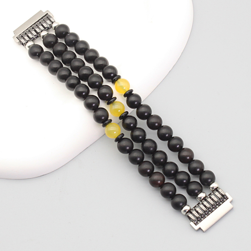 Narukvica od sandalovog drveta s perlicama cinnabara za Huawei Watch GT4/GT3/GT2, 20–22 mm