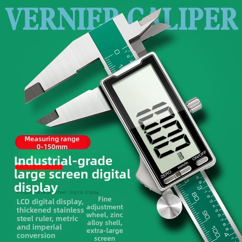 Цифров калипер от неръждаема стомана – индустриален клас, висока прецизност, цифров дисплей
